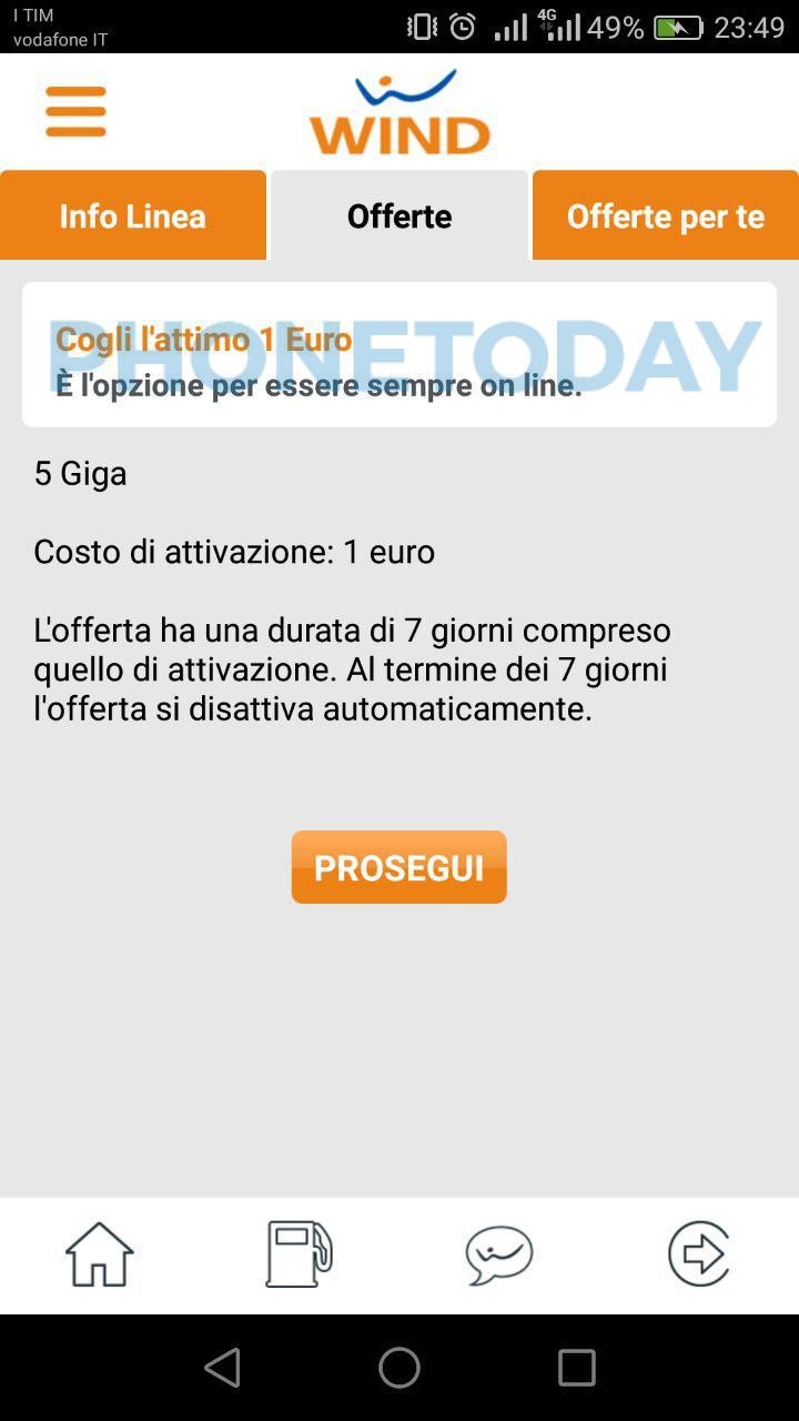 Wind Cogli l'Attimo Giga: 5GB extra per 7 giorni a soli 1€ 2