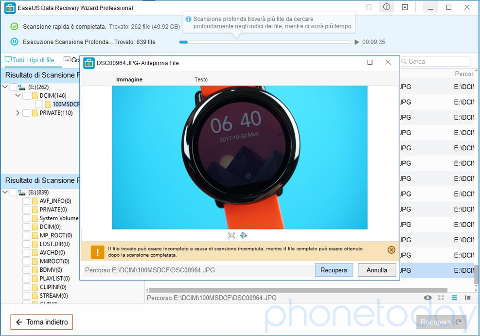 EaseUS Data Recovery Wizard, un programma per recuperare i dati cancellati 4