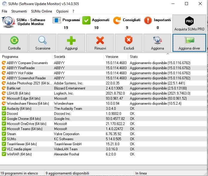 SUMo, come aggiornare automaticamente i programmi del PC 2