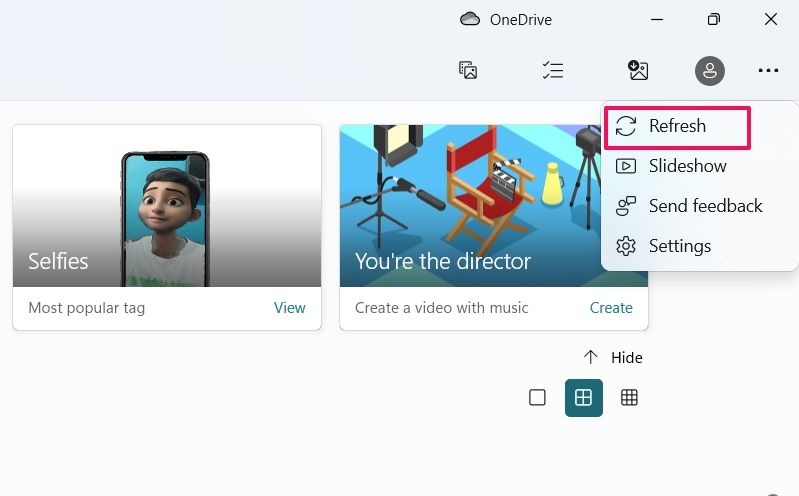 Opzione di aggiornamento di Microsoft Foto