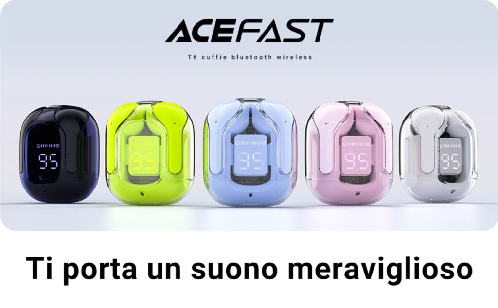 Recensione cuffie true wireless ACEFAST Crystal T6 3