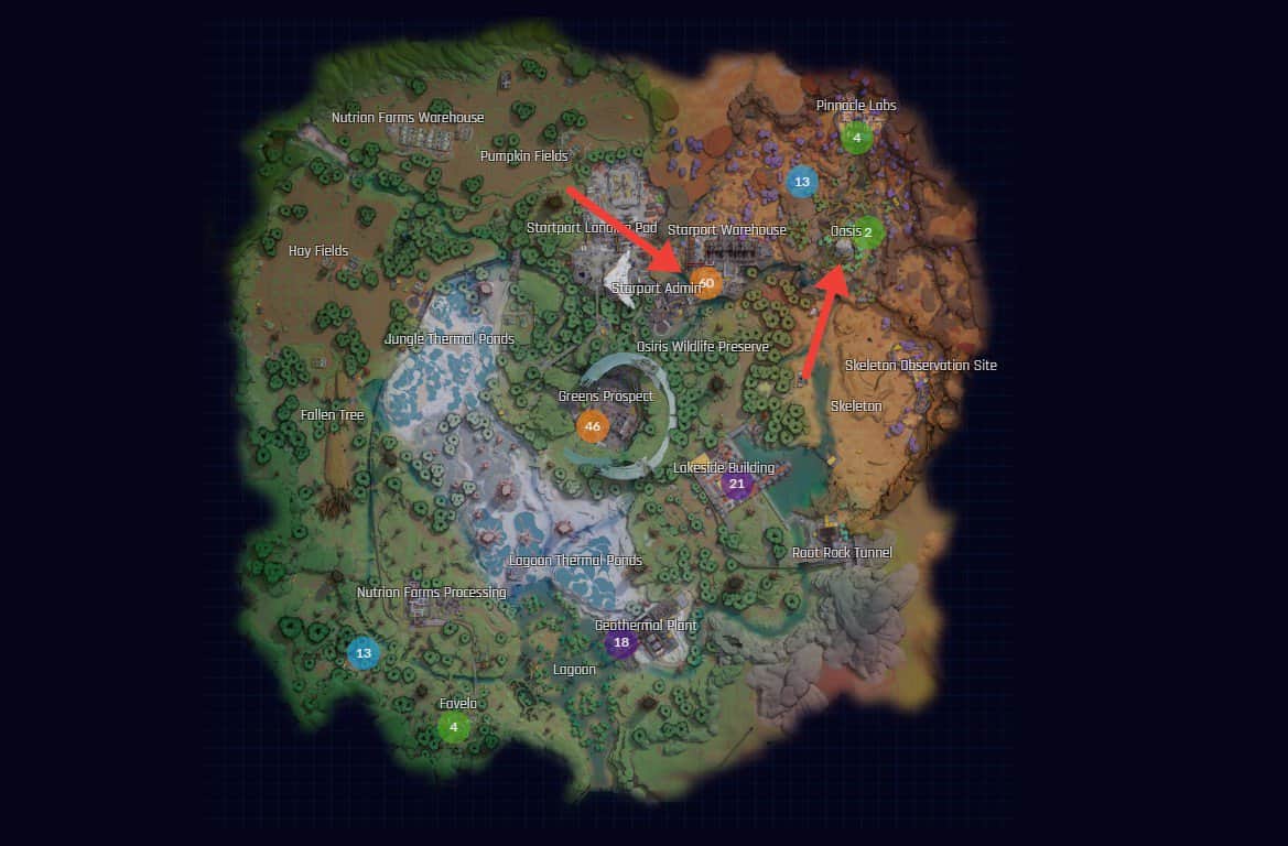 Posizioni del caricatore automatico di Crescent Falls