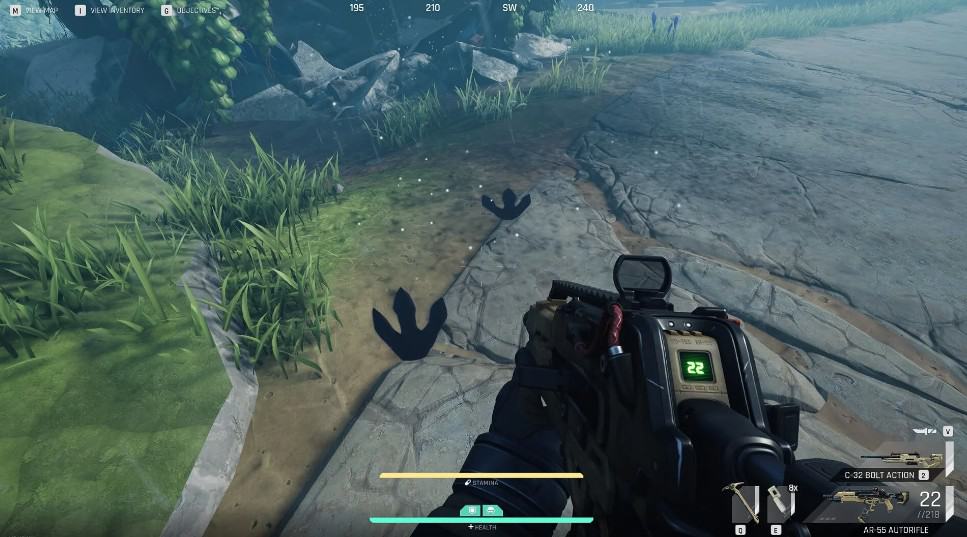 impronta del corridore blu