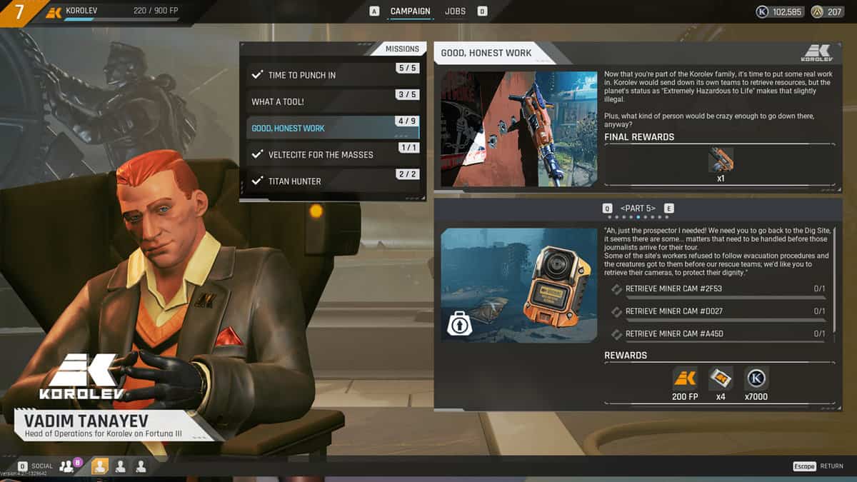 The Cycle: Frontier Good, Honest Work Quest Guide 1