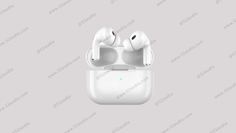 Le tanto attese cuffie AirPods Pro di seconda generazione di Apple e la custodia di ricarica rivelate nelle presunte immagini del modello 1 Presunte cuffie AirPods Pro di seconda generazione e custodia di ricarica nell'immagine del modello. Foto: 52audio.