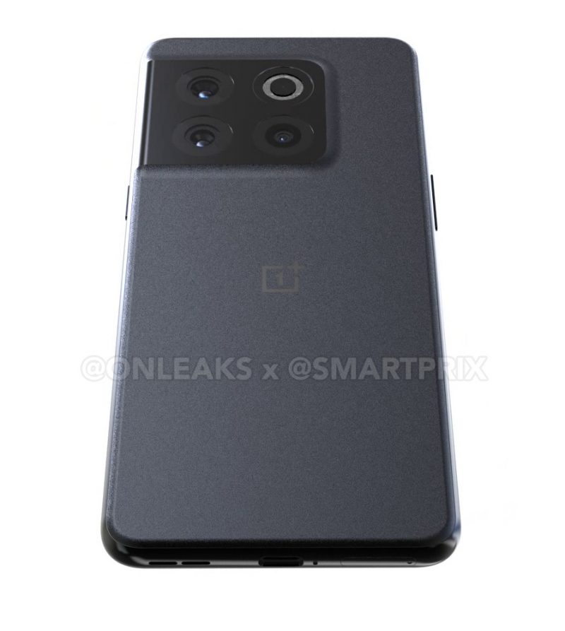 Modello OnePlus 10T in nero. Immagine: OnLeaks / Smartprix.