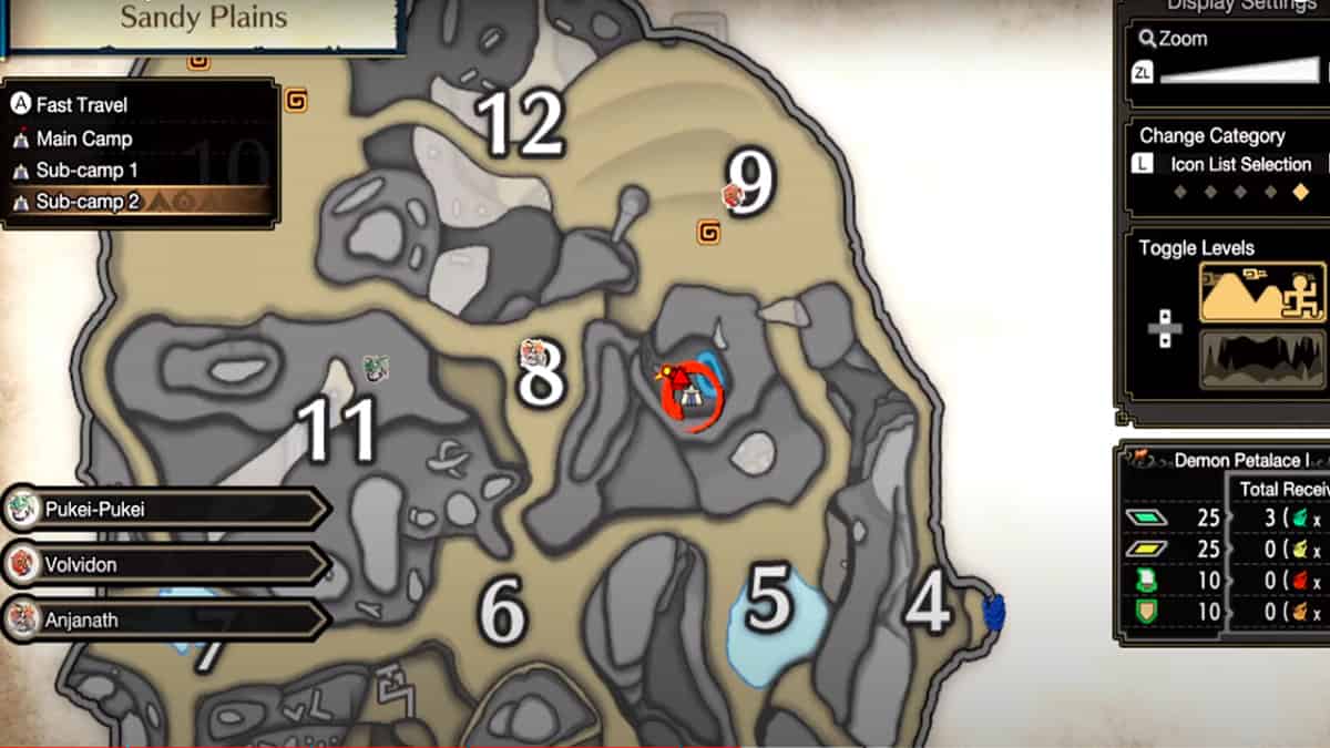 Guida alle posizioni del campo secondario di Monster Hunter Rise Sunbreak 6