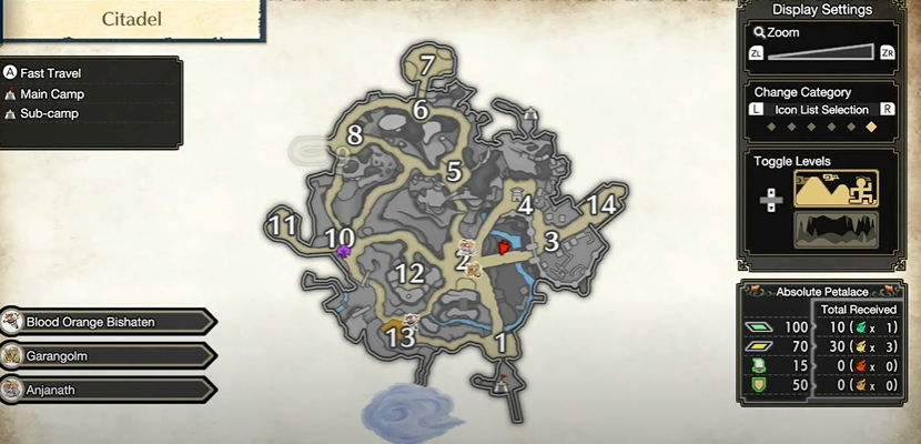 Record di reliquie della cittadella di Monster Hunter