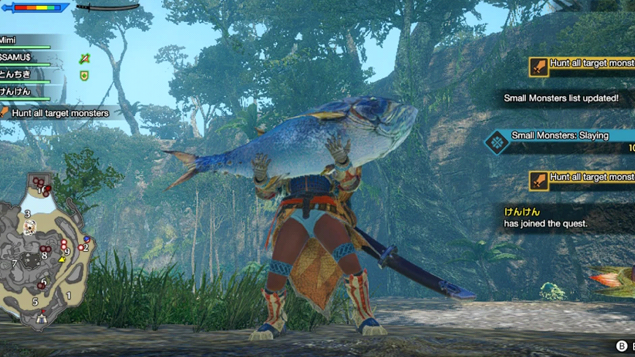 Come ottenere un'orata corazzata di grandi dimensioni in Monster Hunter Rise 1