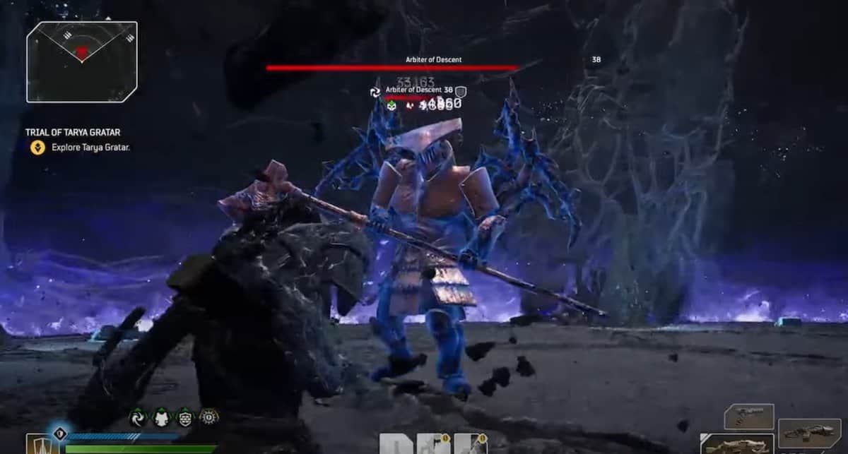 Come sconfiggere l'arbitro di discendenza in Outriders Worldslayer 1