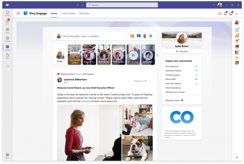 Microsoft rilascia il "Facebook" delle aziende come parte di Teams 1 Microsoft rilascia il "Facebook" delle aziende come parte di Teams 2