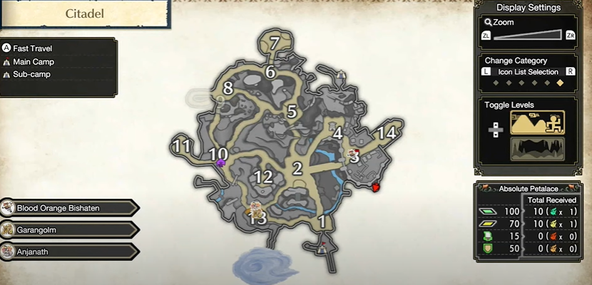 Guida alle posizioni dei record delle reliquie della cittadella di Monster Hunter Rise 2