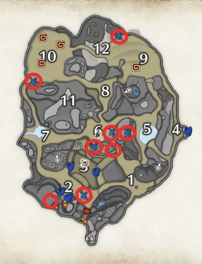 Monster Hunter Rise Goldlite Ore Posizione e suggerimenti per l'agricoltura 2