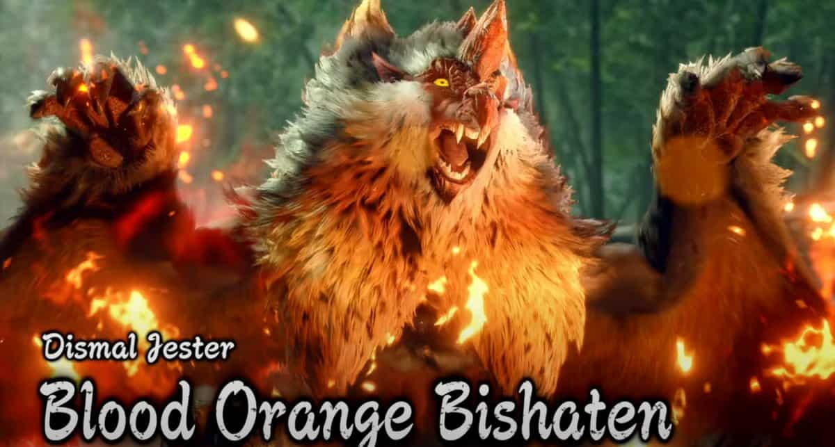Monster Hunter Rise Sunbreak Blood Orange Bishaten Debolezze, armi, armature, Drop 1