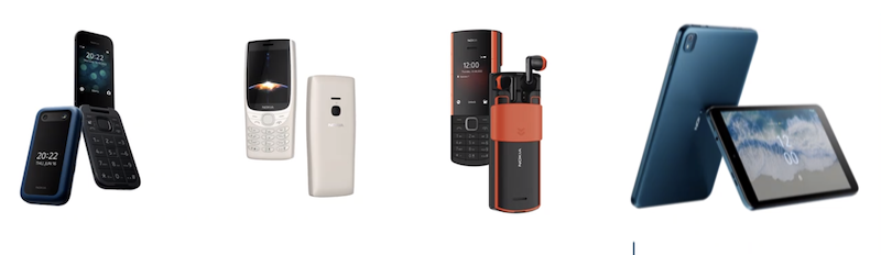 Ecco i prezzi dei nuovi prodotti Nokia in Finlandia: i telefoni base Nokia 2660 Flip, Nokia 5710 XpressAudio e Nokia 8210 4G e il tablet Nokia T10 più piccolo in vendita ad agosto 1
