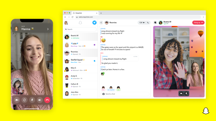 Sorpresa: è stata rilasciata una versione di Snapchat che può essere utilizzata nel browser di un computer 1