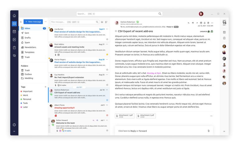 L'aspetto dell'applicazione di posta elettronica Thunderbird per computer è stato drasticamente rinnovato, tuttavia c'è ancora un po' di attesa 1