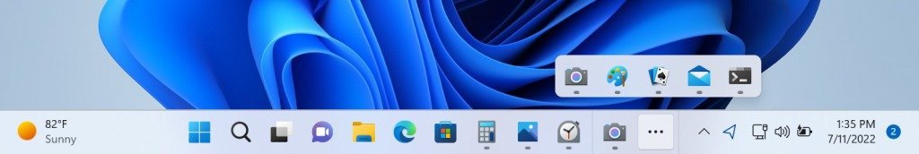 Gestione dell'overflow della barra delle applicazioni di Windows 11