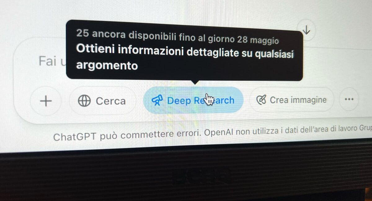 ChatGPT ora offre Deep Research anche agli utenti gratuiti con una versione leggera ChatGPT ora offre Deep Research anche agli utenti gratuiti con una versione leggera 1