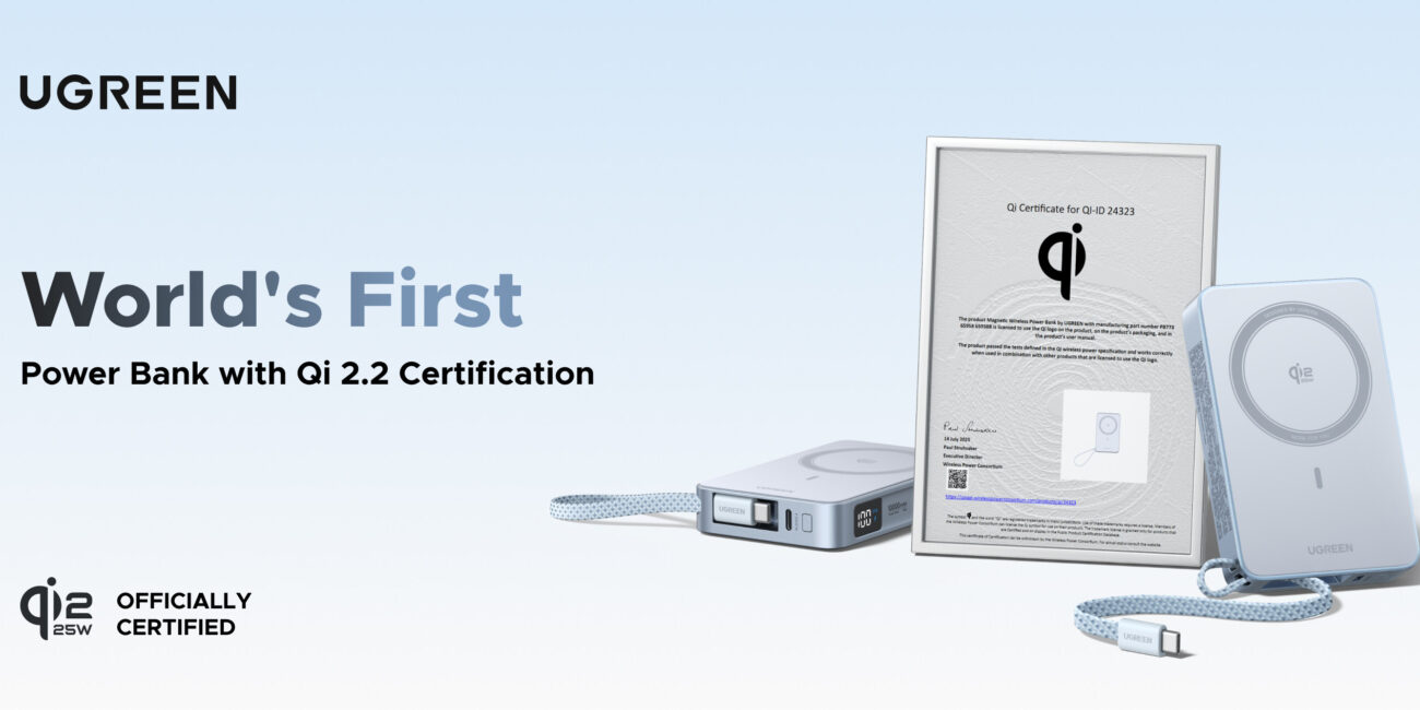 UGREEN MagSafe MagFlow 25W: il primo power bank al mondo con certificazione Qi2.2 UGREEN MagSafe MagFlow 25W: il primo power bank al mondo con certificazione Qi2.2 1