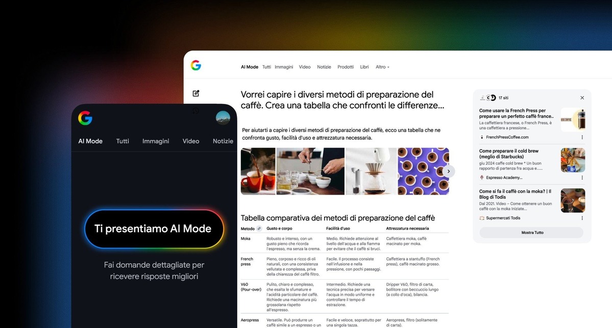 Google AI Mode Arriva in Italia: Cos'è e Come Funziona la Ricerca Conversazionale 1