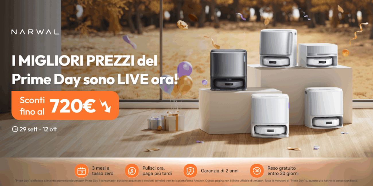Amazon Prime Deals: Narwal propone sconti fino a 720 euro sui robot aspirapolvere 1